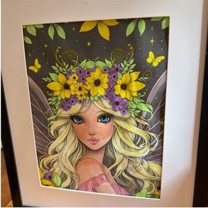 Framed Fairy Drawing